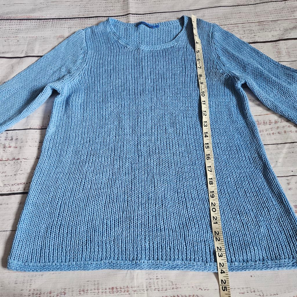 J. McLaughlin Raelyn Linen Blend Sweater Heaven Blue Womens Medium - Picture 4 of 5